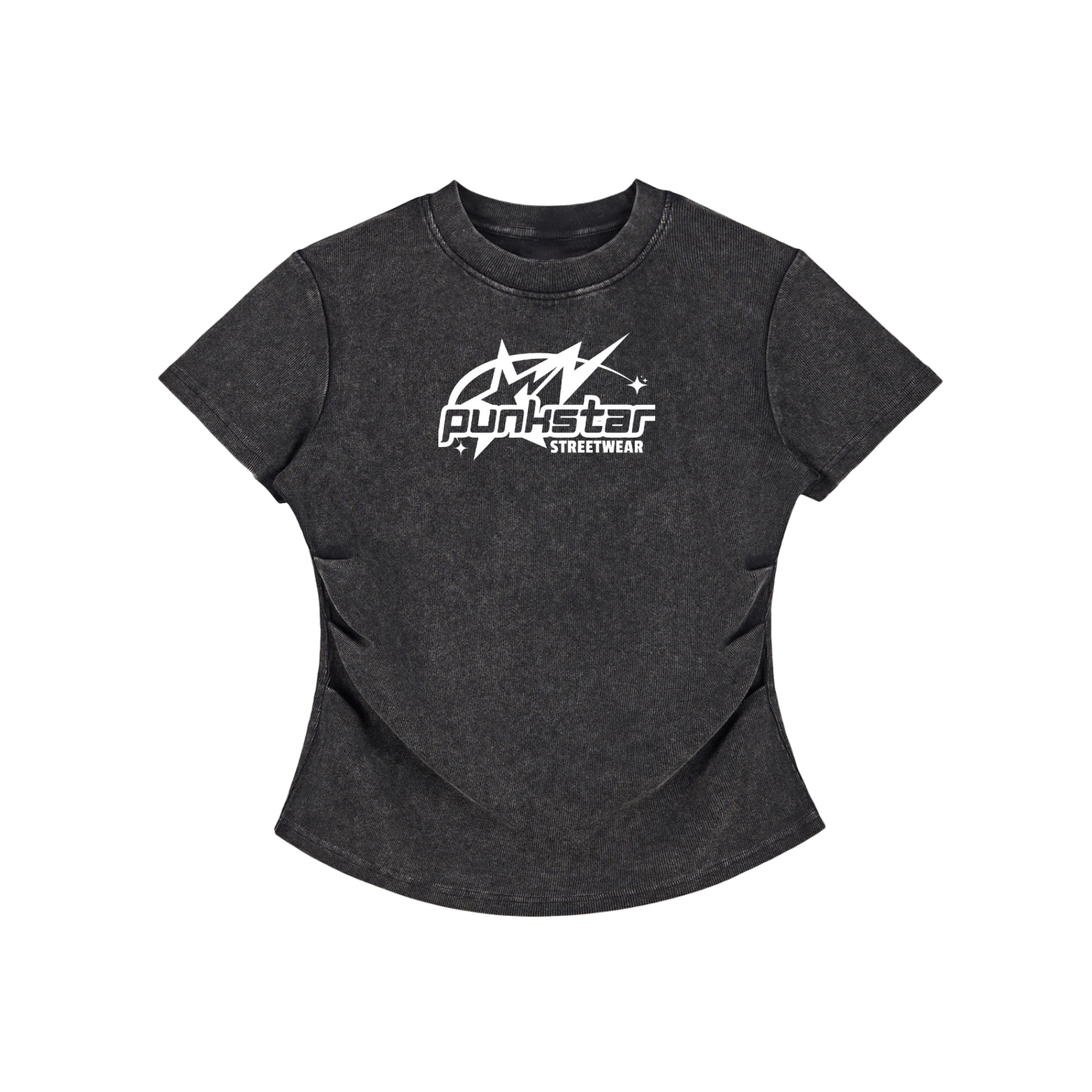 Vintaged-Wash Punkstar Cotton T-Shirt